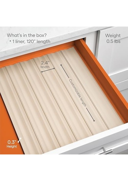 Spiceliner Çekmece Astarı, 3 M Rulo, Kumtaşı modelleri