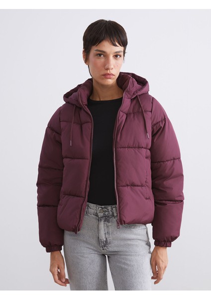 Yeni Sezon Kapüşonlu Kadın Şişme Mont