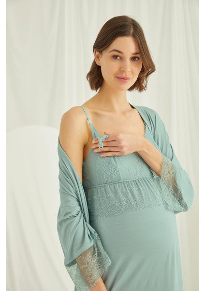 Dantelli Hamile Lohusa Pijama Takımı - Rahat, Şık ve Kaliteli Kumaş modelleri