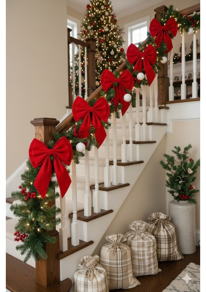 Kapı Süsü Kırmızı Fiyonk Kurdela Hediyelik Süs 40X55 cm fiyatları