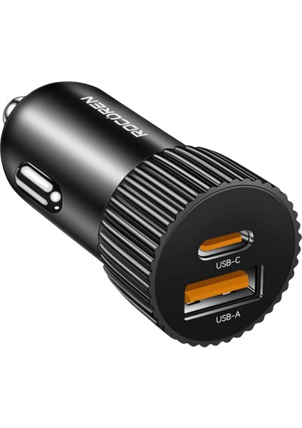 48W Çift Portlu USB Type-C ve Usb-A Araç Içi Hızlı Şarj Cihazı