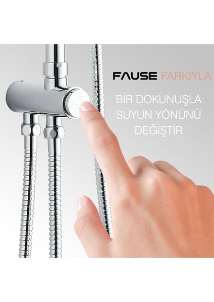 Kolonlu Tepe Duş Seti Duş Yağmurlama Slim Çelik Başlıklar KDS101 fiyatları