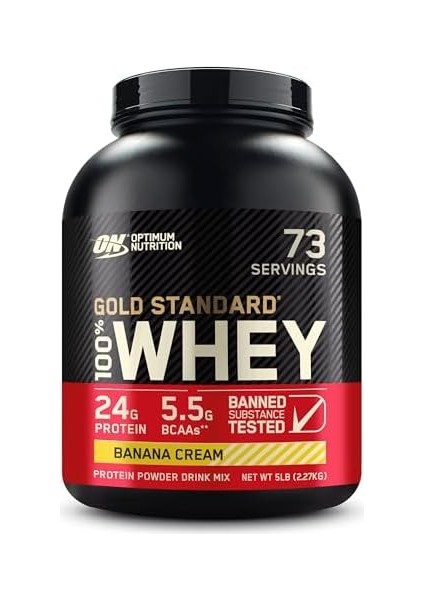 On Optimum Nutrition 100% Whey Gold Standard Muz Aromalı Banana 2.28KG 76 Servis