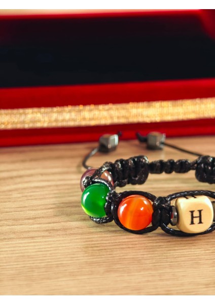 Makrome Bileklik El Yapımı Kişiye Özel Yapım Harfli Makrome Bileklik Doğal Taş Makrome Bileklik fırsatları