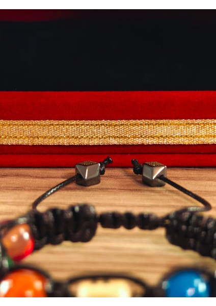 Makrome Bileklik El Yapımı Kişiye Özel Yapım Harfli Makrome Bileklik Doğal Taş Makrome Bileklik