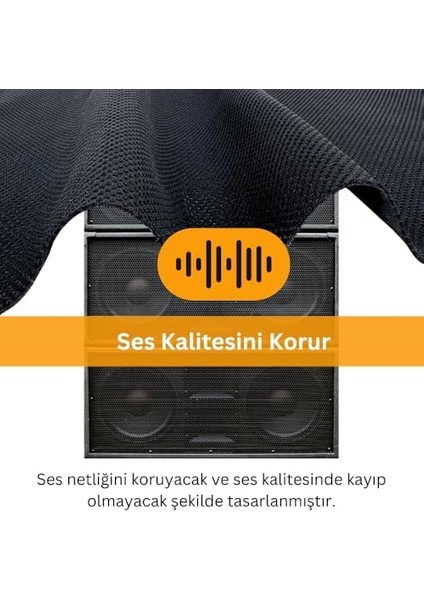 Hoparlör Kumaşı Airfile Örgülü Toz Engelleyici Kızılötesi Sinyalleri Engellemez 3D Akustik (100X150) modelleri