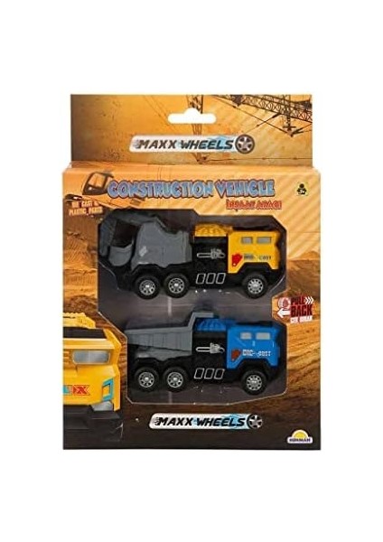 2'li Inşaat Aracı - Sarı Kepçeli Kamyon-Mavi Kamyon fiyatları