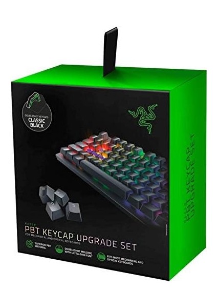 Pbt Tuş Seti, Oyun Klavyesi Için - Mekanik ve Optik Klavyeler Için Klavye Yükseltme Seti (Arka Işık Uyumluluğu, Üstün Pbt Malzemesi) Siyah modelleri