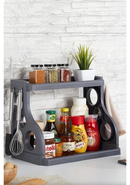 Veya Tezgah Üstü Çok Amaçlı Düzenleyici - 2 Katlı Tezgah Organizeri,