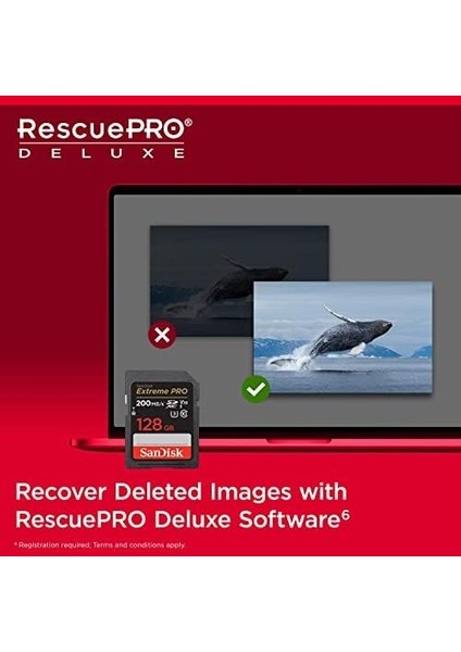 Extreme Pro Sdxc Uhs-I Hafıza Kartı, 128 Gb, 200 Mb/sn Aktarım Hızı, U3: Uhs Speed Sınıf, V30: Speed Sınıf, 4K UHD Videolar, Quickflow Teknolojisi, Dayanıklı modelleri