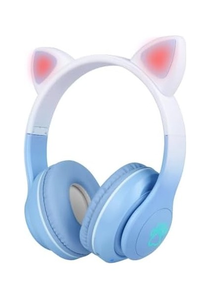 Stn-28 Pro Kedi Kulaklı Tasarımlı Rgb Işıklı Bluetooth Kulaklık Mavi fiyatları