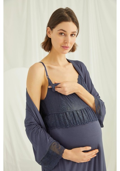 Dantelli Hamile Lohusa Pijama Takımı - Rahat, Şık ve Kaliteli Kumaş fiyatları