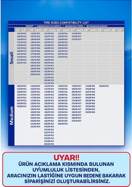 Snowsocks 3D Ekstra Dayanıklı Kar Çorabı – Zincir Muadili | 2 Dakika Hızlı Montaj | Jant & Abs Sistemine Zarar Vermez | En 16662-1 Sertifikalı