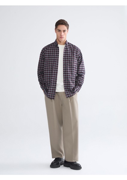 Yeni Sezon Regular Fit Uzun Kollu Ekose Gabardin Erkek Gömlek fiyatları