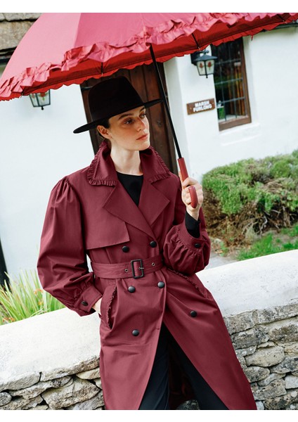 Yeni Sezon Kruvaze Yaka Kadın Trençkot modelleri