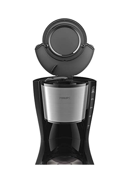 HD7462/20 Kahve Makinesi, Cam Sürahi, 1.2l Kapasite, Yıkanabilir, 1000 W, Siyah, Metal modelleri