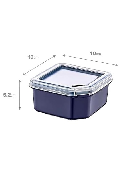 4'lü Q-Box Saklama Kabı Lacivert 350 ml fiyatları