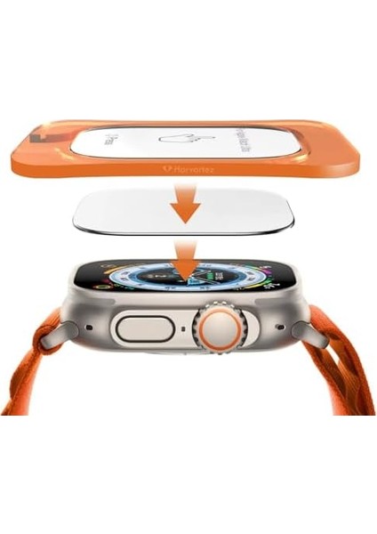 Ultra 2, Ultra 49MM ile Uyumlu, 49MM Ekran Koruyucu, Kolay Hizalama Çerçevesi ile Kurulum, Su Geçirmez, UHD Temperli Cam, Screen Protector, (Otomatik Hizalama Aparatlı) modelleri