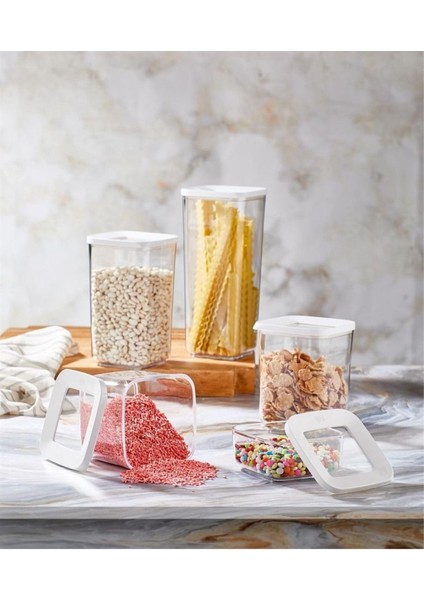 Ahmet Vip Ahmet Kare Saklama Kabı (Şeffaf) 5li Set VP-188, Beyaz