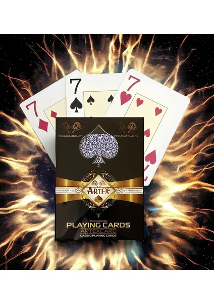 Boy Plastik Poker Oyun Kağıdı (Casino Playing ) (Mavi)