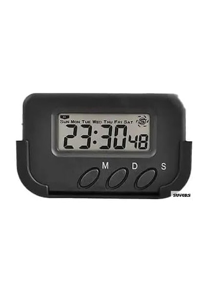 Masa Saati – Alarm, Kronometre, Pomodoro Zamanlayıcı, Ultra Kompakt Tasarım, Öğrenci, Ofis ve Asker Kullanımı Için Zaman Yönetimi