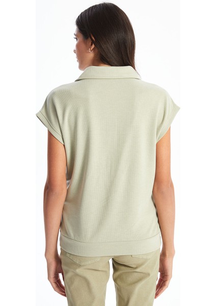 Yeni Sezon Polo Yaka Dokulu Kadın Tişört fırsatları