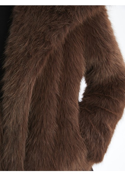 Yeni Sezon Ceket Yaka Kadın Pelüş Mont fırsatları