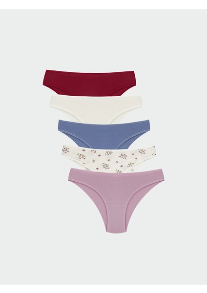Yeni Sezon Baskılı Brazilian Külot 5'li