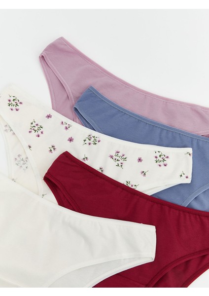 Yeni Sezon Baskılı Brazilian Külot 5'li modelleri