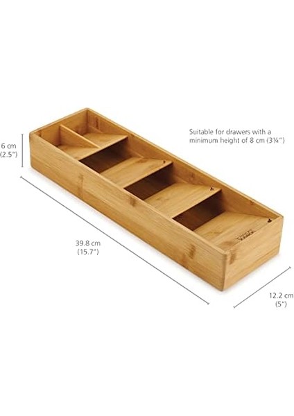 Kompakt Çatal Bıçak Çekmecesi Düzenleyici, 5 Bölmeli, 24+ Parça Için - Bambu modelleri