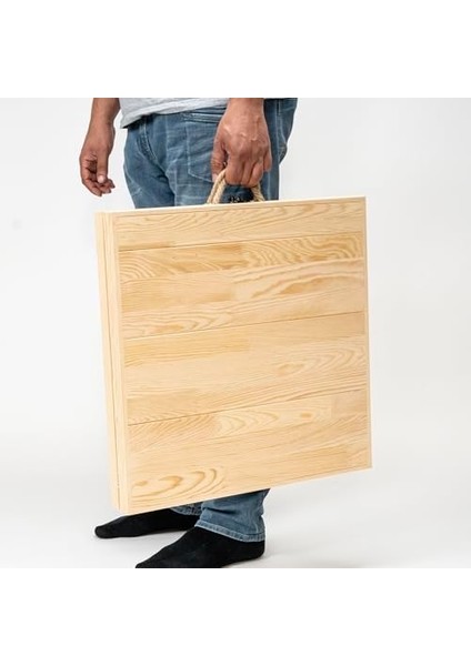 Katlanır Kamp, Piknik ve Bahçe Masası 50X100 cm - Ham Renk modelleri