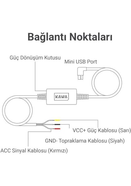 PT01 D8 / D10 Uyumlu Mini USB Modu Bağlantı Kiti Akü Sigorta Modunda Kayıt Için Bağlantı Kablosu modelleri