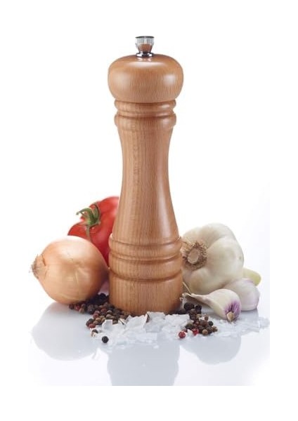 Ahşap Karabiber Değirmeni: Tuz Öğütücü, Doldurulabilir Çalkalayıcı, Pişirme ve Servis Için Ideal (17 Cm) modelleri