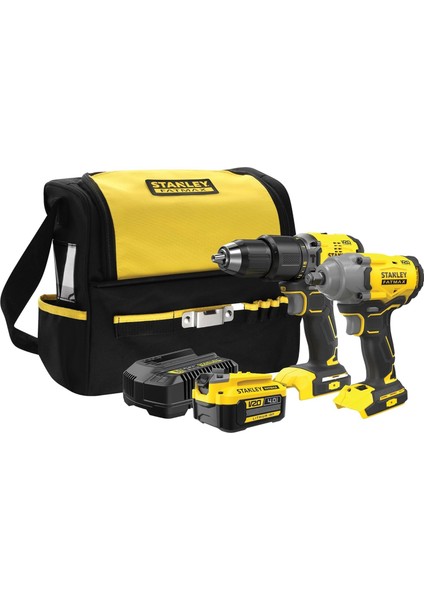 Fatmax SFMCK217M1S-QW Set Softbag, SFMCD715 Kömürsüz Darbeli Matkap, SFMCF920 Darbeli Somun Sıkma, 1x 4AH, 2A Şarj Cihazı