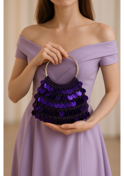 Pullu, Payetli Çanta. Düğün, Nişan, Şık Geceler Için Ideal