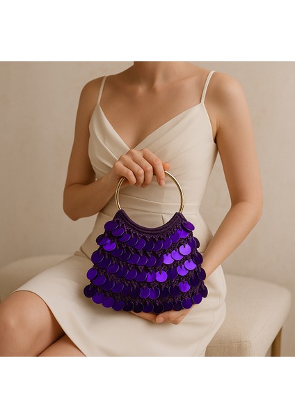 Pullu, Payetli Çanta. Düğün, Nişan, Şık Geceler Için Ideal
