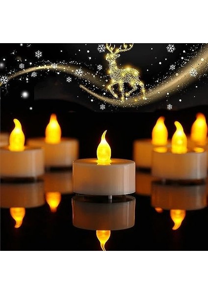 Pilli LED Tealight T-Light Mum Pilli Mum LED Işık Sıcak Sarı Renk Dekorasyon Süsleme Düğün Kına Organizasyon (6) modelleri