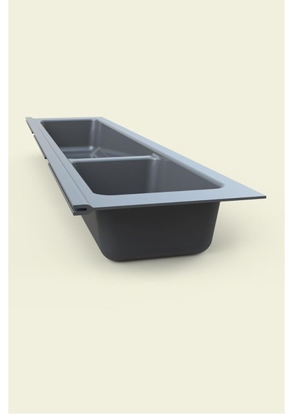 Mutfak Çekmece Içi Modüler Iki Bölmeli Kaşıklık 11CMX48CM(BOYDAN 4cm Kesilebilir)
