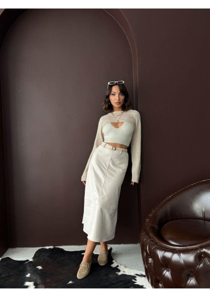 Geniş Kalıp - Scuba Süet Midi Boy Kadın Etek fiyatları