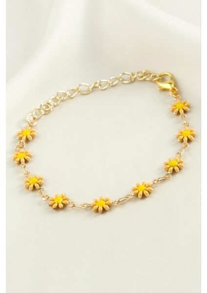 Sptrns Papatya Mineli Bileklik-Sarı