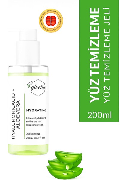 Hyaluronic Acid + Aloe Vera Yüz Temizleme Jeli 200 ml modelleri
