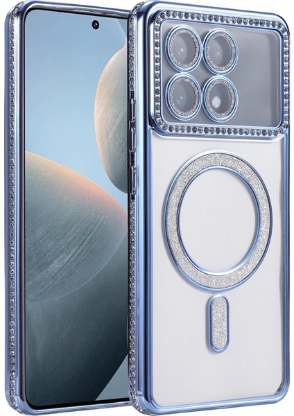 Yzlal Newface Xiaomi Poco X6 Pro Joke Simli Magneticsafe Kılıf - Mavi