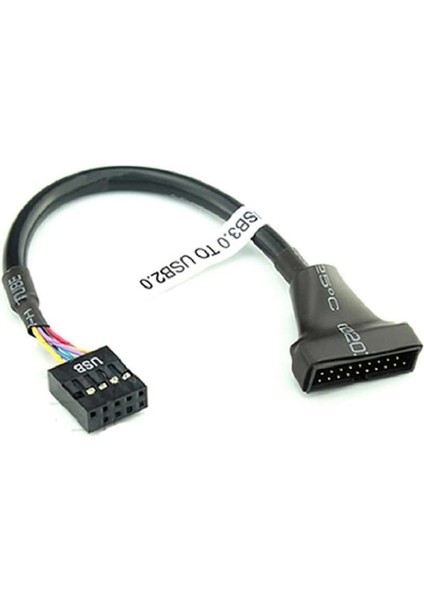 9 Pin USB 2.0 Dişi 19 Pin USB 3.0 Erkek Çevirici Dönüştürücü Adaptör Kablosu 4584