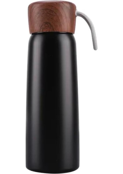 Çift Vakumlu Çelik 380 ml Siyah Termos