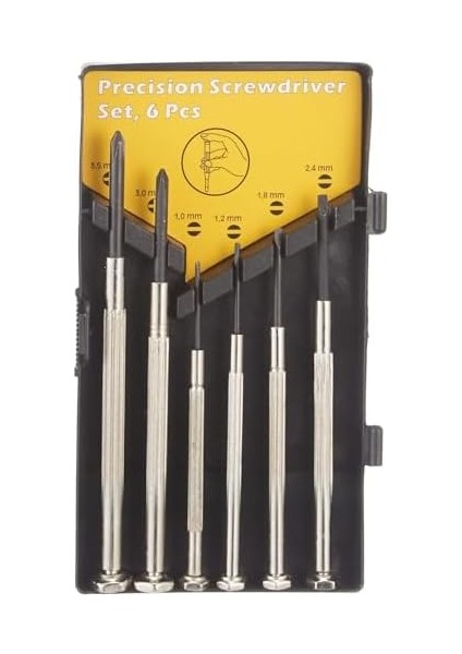 W 2251, Saatçi Tornavida Seti 6 Parça, Gri, Siyah fiyatları