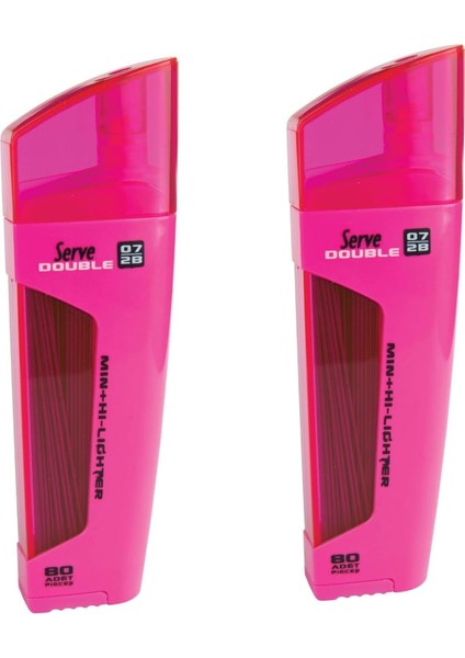 Dbl Mek Kur Klm Ucu-Fos Klm 07MM Pembe 2lı Set