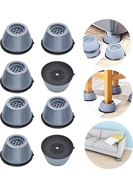 Adet Ayak Pedi Gürültü Engelleyici Kauçuk Çamaşır Makinesi Pedleri - Ses Kesici Zemin