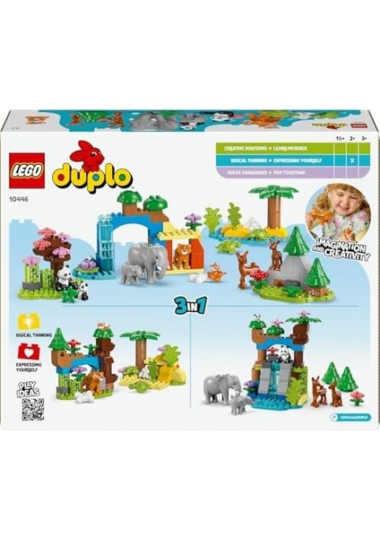 Kasabası 3’ü 1 Arada Vahşi Hayvan Aileleri 10446-2 Yaş ve Üzeri Çocuklar Için Eğitici ve Yaratıcı Oyuncak Yapım Seti (92 Parça) modelleri