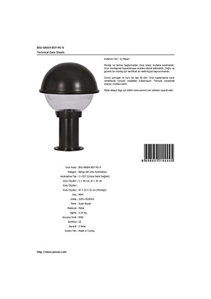 BSU-68064-BSY-M1-K Bahce Aydinlatmasi fiyatları