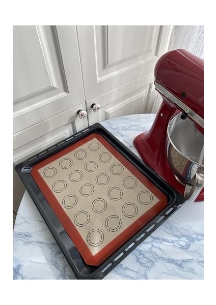 Yapışmaz Makaron Silpat, Kırmızı Çerçeveli, 18 Halkalı modelleri